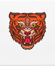 Tiger Vector Tattoo Design On White Background. Illustration 98417505 -  Megapixl